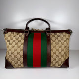 Gucci Monogram Vintage Web Medium Top Handle Bag