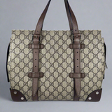 Gucci GG Supreme Monogram Textured Dollar Calfskin Detail Tote