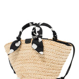 Dolce & Gabbana Kendra DG Small Raffia Basket Tote