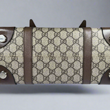 Gucci GG Supreme Monogram Textured Dollar Calfskin Detail Tote