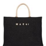 Marni Large Raffia Effect Tote Bag